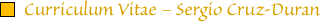 Curriculum Vitae � Sergio Cruz-Duran